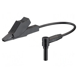 Cablu de măsurare banană 2mm la clemă crocodil | Electronic-mag.ro | Componente Electronice