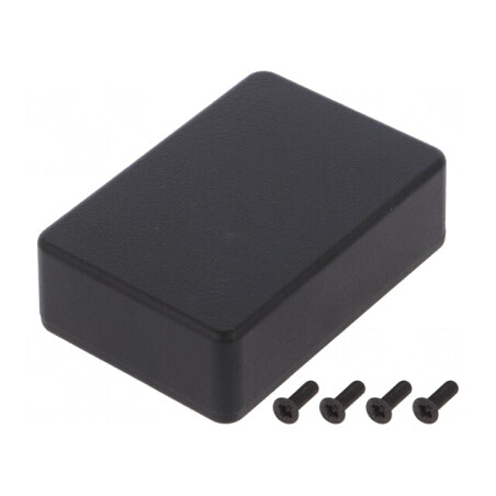Carcasă Universală Aluminiu Negru 55x80x25mm | Electronic-mag.ro | Componente Electronice
