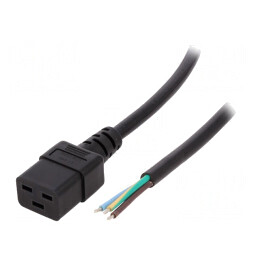 Cablu Alimentare IEC C19 Mamă 5m Negru 3G1.5mm2 | Electronic-mag.ro | Componente Electronice