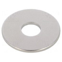 Magnet: fix; neodim; H: 2mm; 42N; Ø: 32mm; Diam.orif.fix: 10,5mm
