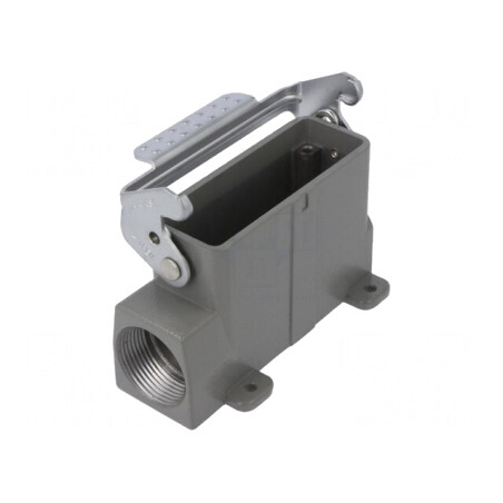 Carcasă pentru conectori HDC D16A cu clichet PG21 | Electronic-mag.ro | Componente Electronice