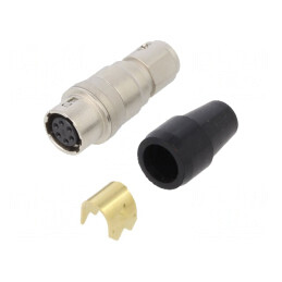 Conector Circular HR10 Push-Pull Mufă 2A Argintat Lipire | Electronic-mag.ro | Componente Electronice