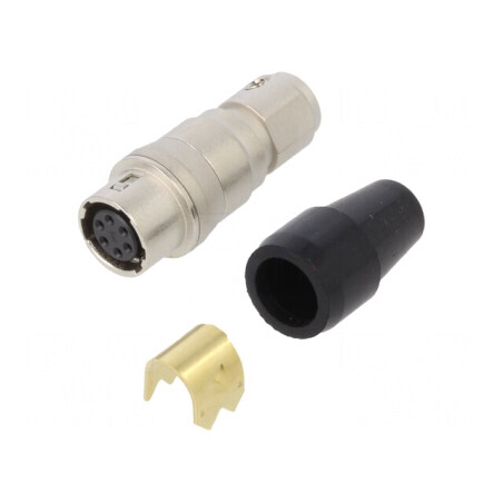 Conector Circular HR10 Push-Pull Mufă 2A Argintat Lipire | Electronic-mag.ro | Componente Electronice