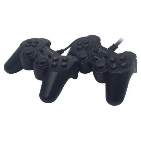 Gamepad Negru USB cu 16 Butoane și Cablu 1.4m | Electronic-mag.ro | Componente Electronice