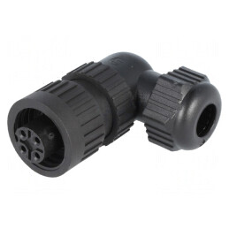 Conector circular mamă IP67 4 pini pe cablu