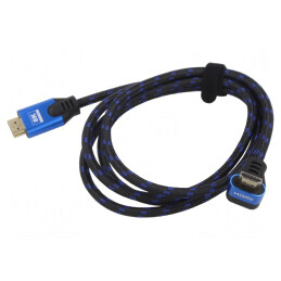 Cablu HDMI 2.1 cu Mufe la 90° Textil 1.8m