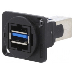 Adaptor USB-A la USB-B, USB 3.0, Plastic, 19x24mm