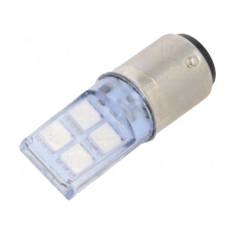 Lampă LED albastră 24V BA15D | Electronic-mag.ro | Componente Electronice