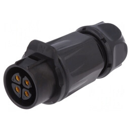Mufă Circulară 4 PIN Aurită 20A Mamă 20mm | Electronic-mag.ro | Componente Electronice