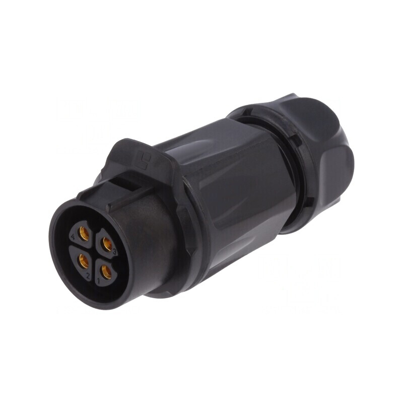 Mufă Circulară 4 PIN Aurită 20A Mamă 20mm | Electronic-mag.ro | Componente Electronice