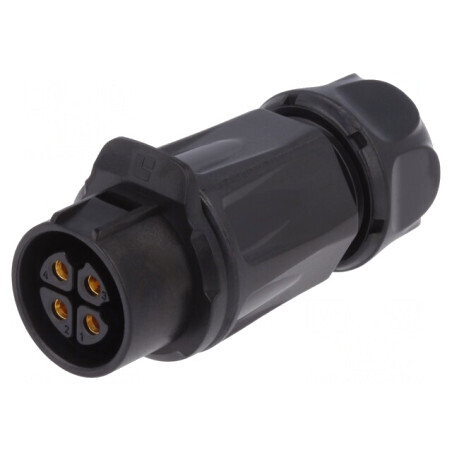 Mufă Circulară 4 PIN Aurită 20A Mamă 20mm | Electronic-mag.ro | Componente Electronice