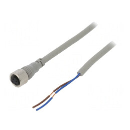 Cablu de conectare M12 drept 2m negru | Electronic-mag.ro | Componente Electronice