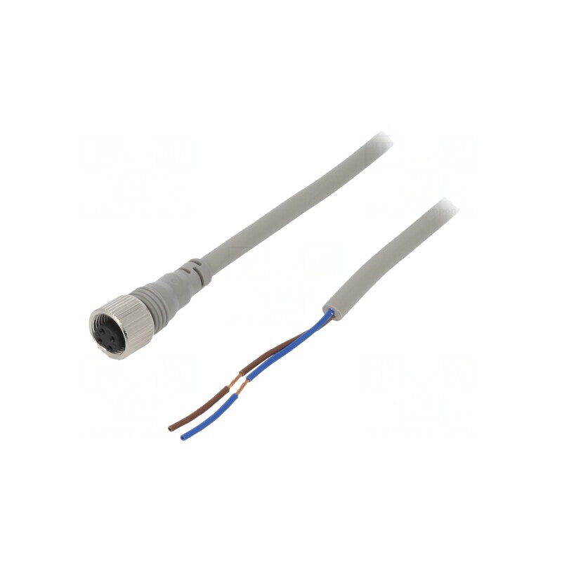 Cablu de conectare M12 drept 2m negru | Electronic-mag.ro | Componente Electronice