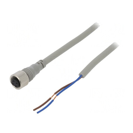 Cablu de conectare M12 drept 2m negru | Electronic-mag.ro | Componente Electronice