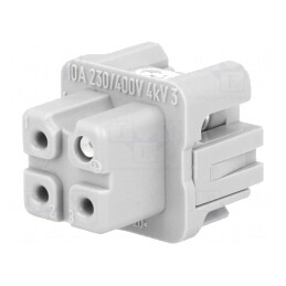 Conector HDC Inserturi Contact Mamă 4 3 PE Han A | Electronic-mag.ro | Componente Electronice
