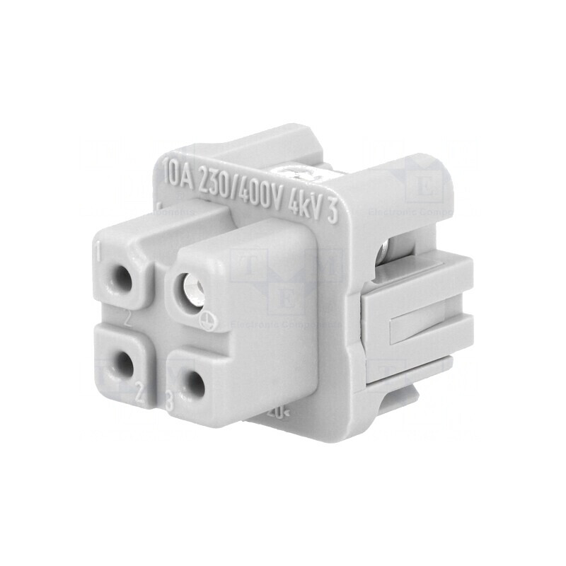 Conector HDC Inserturi Contact Mamă 4 3 PE Han A | Electronic-mag.ro | Componente Electronice