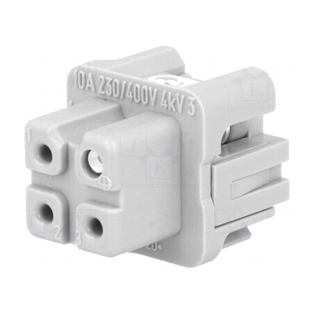 Conector HDC Inserturi Contact Mamă 4 3 PE Han A | Electronic-mag.ro | Componente Electronice