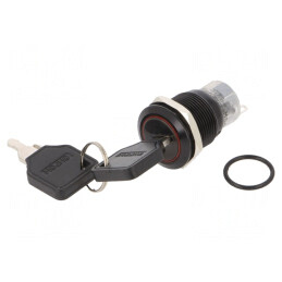 Comutator întrerupător cu cheie SPDT 2 pini Ø19mm | Electronic-mag.ro | Componente Electronice