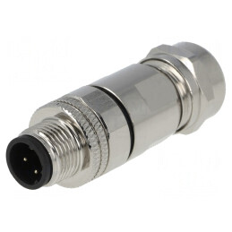 Mufă M12 4 Pin Tată Ethernet IP65 250V | Electronic-mag.ro | Componente Electronice