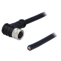 Conector M8 Mamă 5 PIN 90° Cu Cablu | Electronic-mag.ro | Componente Electronice