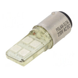 Lampă LED galbenă 230V BA15D | Electronic-mag.ro | Componente Electronice