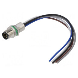 Conector M8 Tată 5 PIN Drept Montare Panou 3A | Electronic-mag.ro | Componente Electronice