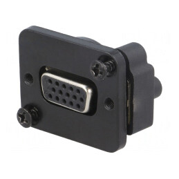Cuplor D-Sub Negru Standard XLR 19x24mm | Electronic-mag.ro | Componente Electronice