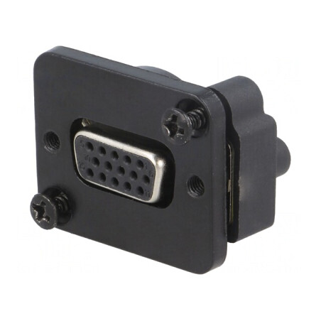 Cuplor D-Sub Negru Standard XLR 19x24mm | Electronic-mag.ro | Componente Electronice
