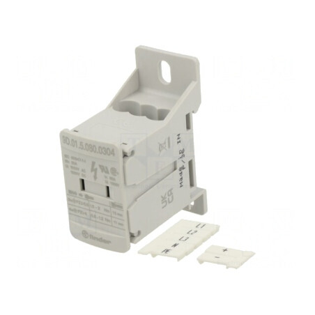 Bloc de distribuție gri 5 borne TS35 | Electronic-mag.ro | Componente Electronice