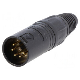 Mufă XLR 5 Pin Tată pe Cablu | Electronic-mag.ro | Componente Electronice