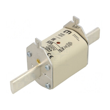 Siguranță Ceramică Industrială gG 63A 500VAC NH2C | Electronic-mag.ro | Componente Electronice