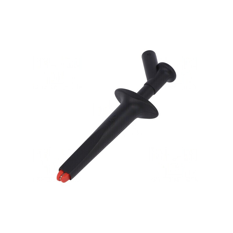 Clips de măsurare crocodil 16A negru nichelat 1kV | Electronic-mag.ro | Componente Electronice