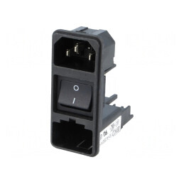 Conector Alimentare AC 10A 250V IEC 60320 | Electronic-mag.ro | Componente Electronice
