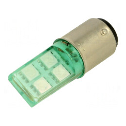 Lampă LED verde 230V BA15D | Electronic-mag.ro | Componente Electronice