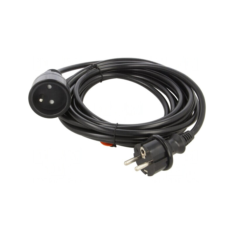 Prelungitor alimentare 5m 1 priză negru 16A | Electronic-mag.ro | Componente Electronice