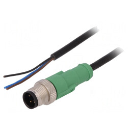 Cablu de Conectare M12 3m 250VAC 4A PVC | Electronic-mag.ro | Componente Electronice