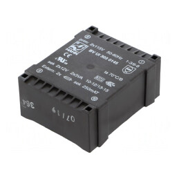 Transformator încapsulat 6VA 115V-12V 250mA | Electronic-mag.ro | Componente Electronice