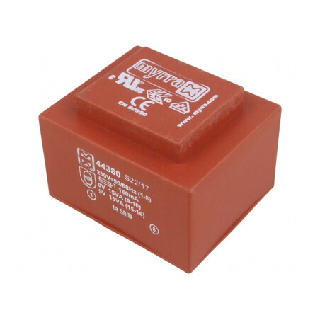 Transformator încapsulat 30VA 230VAC 9V 1667mA PCB | Electronic-mag.ro | Componente Electronice
