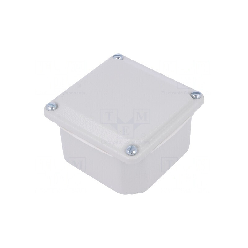 Carcasă universală oțel gri 85x85x49mm IP55 IK07 | Electronic-mag.ro | Componente Electronice