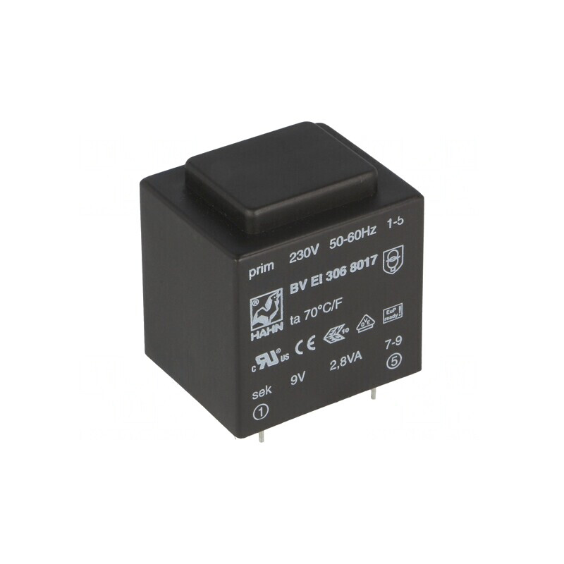 Transformator încapsulat 2.8VA 230V 9V 311mA PCB BVEI | Electronic-mag.ro | Componente Electronice Transformator încapsulat 2.8VA 230V 9V 311mA PCB BVEI | Electronic-mag.ro | Componente Electronice
