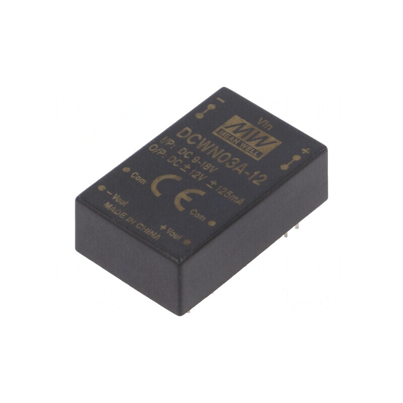 Convertor DC/DC 3W 9-18V la 12V/-12V DIP24 | Electronic-mag.ro | Componente Electronice