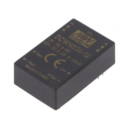 Convertor DC/DC 3W 9-18V la 12V/-12V DIP24 | Electronic-mag.ro | Componente Electronice