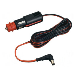 Alimentator Auto și Priză DC 5,5/2,1 Mufă 2A Neagră 2m | Electronic-mag.ro | Componente Electronice