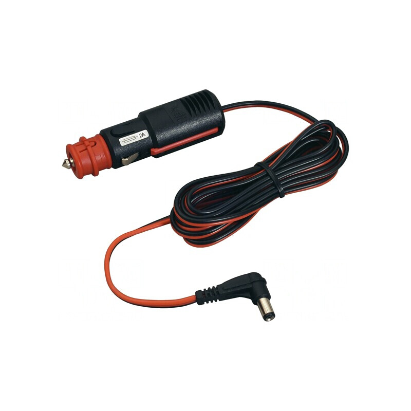 Alimentator Auto și Priză DC 5.5/2.5 2A Negru 2m | Electronic-mag.ro | Componente Electronice