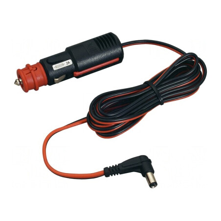 Alimentator Auto și Priză DC 5.5/2.5 2A Negru 2m | Electronic-mag.ro | Componente Electronice