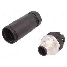 Conector M12 4-PIN DeviceNet/CANopen Drept Pe Cablu | Electronic-mag.ro | Componente Electronice