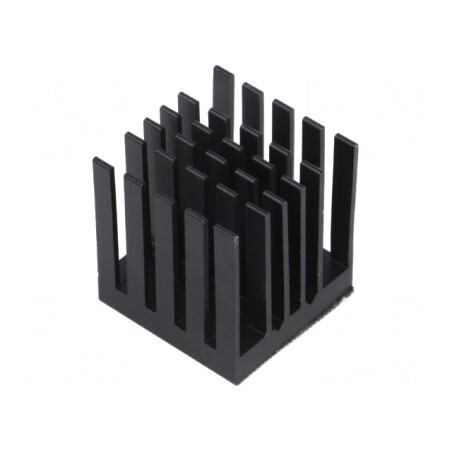 Radiator extrudat cu aripioare BGA negru 23x23mm | Electronic-mag.ro | Componente Electronice