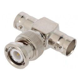 Adaptor T BNC 50Ω PTFE | Electronic-mag.ro | Componente Electronice