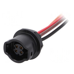 Conector Circular Soclu CB Mamă 4 PIN Push-Pull Aurit 10A | Electronic-mag.ro | Componente Electronice
