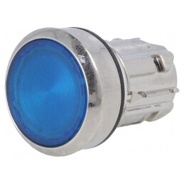Comutator apăsare 22mm albastru 2 poziții | Electronic-mag.ro | Componente Electronice